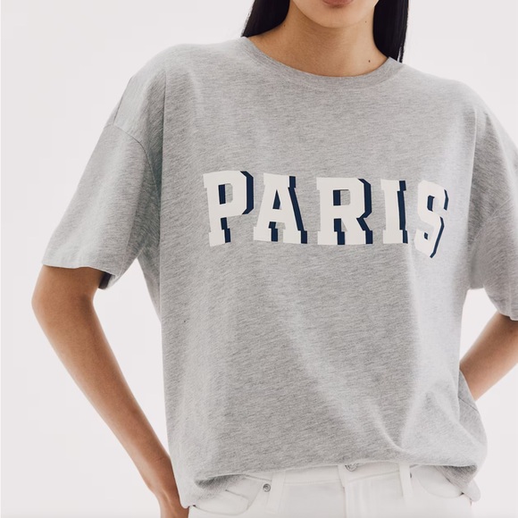 H&M Tops - H&M Gray 'Paris' Graphic T-Shirt